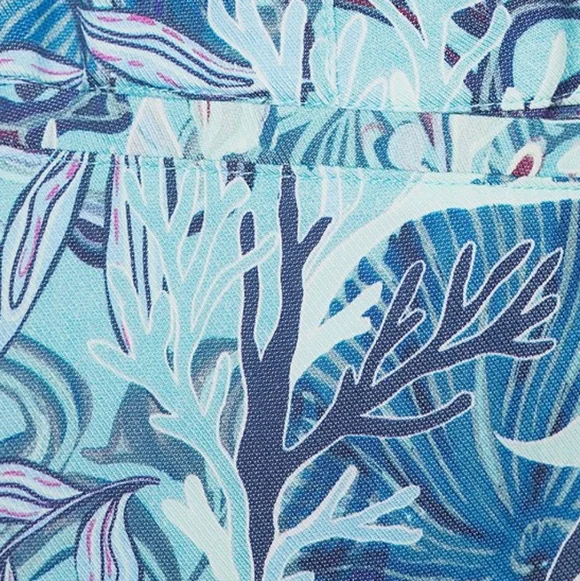 Caribbean Mens ShortRetro Coral Print 7 Inseam Size Large